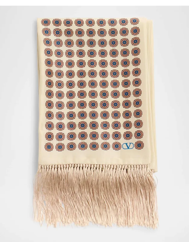 Chamber Silk Bandeau Fringe Scarf