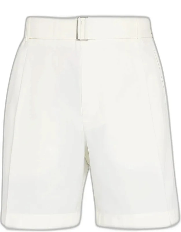 Pleated Self-belt Tailored Shorts
