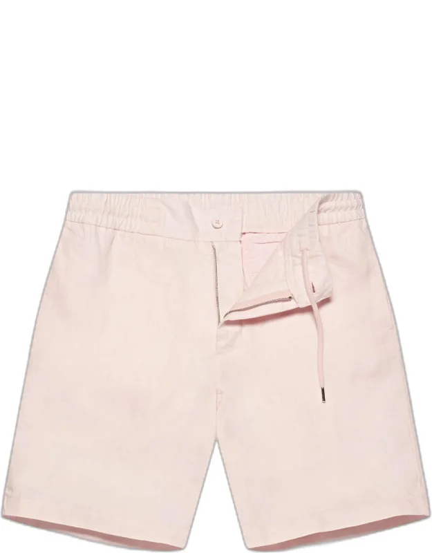 Tailored Fit Washed Linen Drawcord Shorts