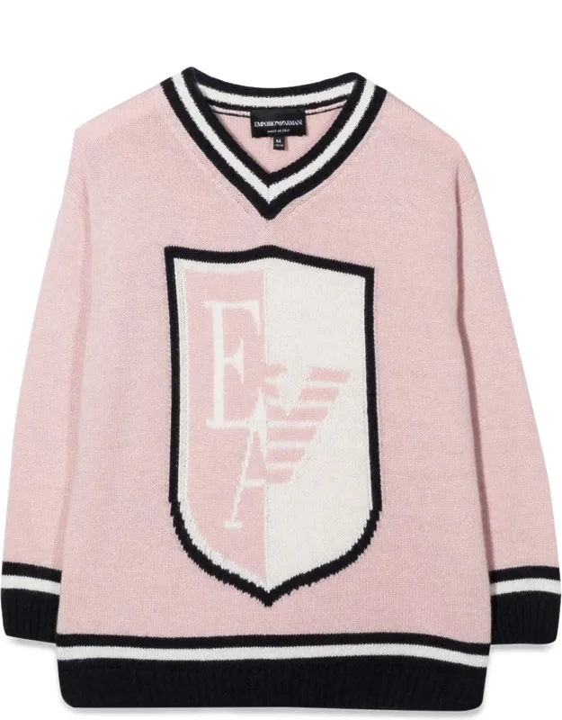 Pullover V-neck Coat Of Arms