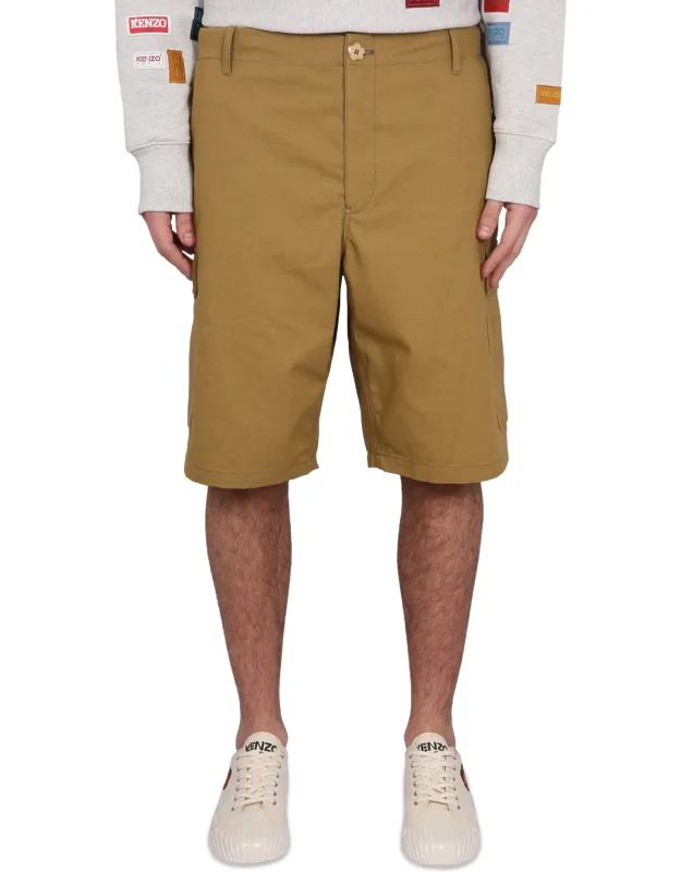 Cargo Shorts With Button Closure