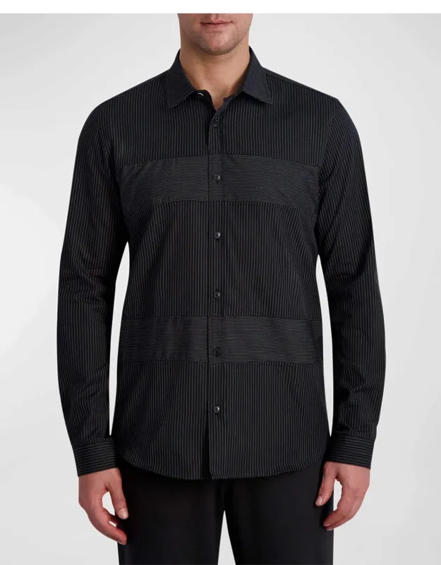 Stripe Blocked Sport Shirt