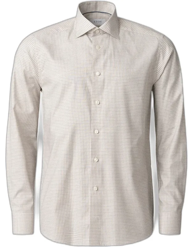 Contemporary Fit Grid Check Sport Shirt