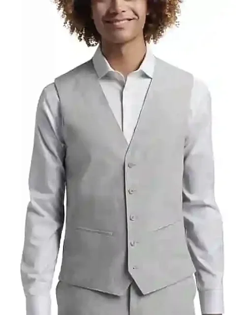 Big & Tall Slim Fit Linen Blend Suit Separates Vest