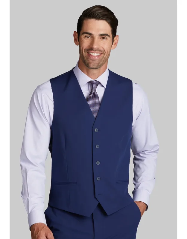 Bright Blue Tailored Fit Suit Vest - Suit Separates, Perfect Fit