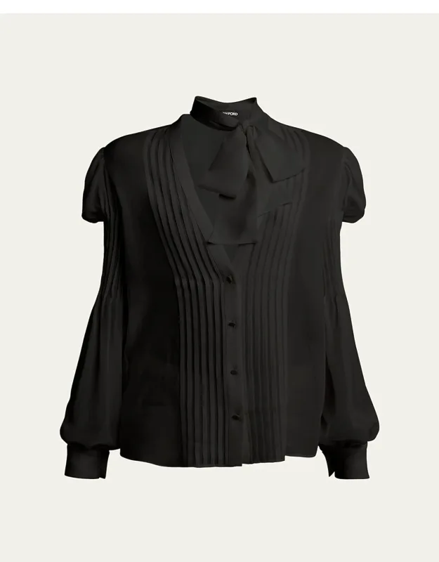 Semi-sheer Silk Blouse