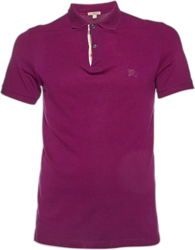 Cotton Pique Knit Logo Embroidered Polo T-shirt