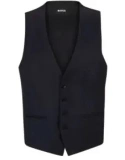 Single-breasted Waistcoat In Virgin-wool Serge