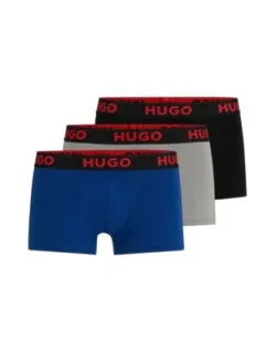 Three-pack Of Stretch-jersey Trunks With Logo Waistbands