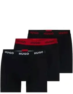 Three-pack Of Stretch-cotton Boxer Briefs With Logo