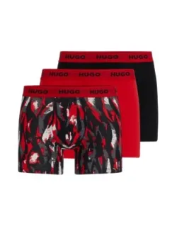 Three-pack Of Stretch-cotton Boxer Briefs With Logo Waistbands