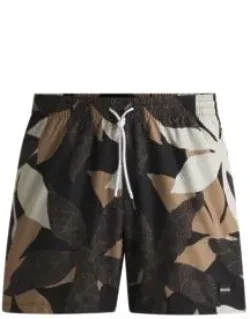 Fully Lined Swim Shorts With Seasonal Print