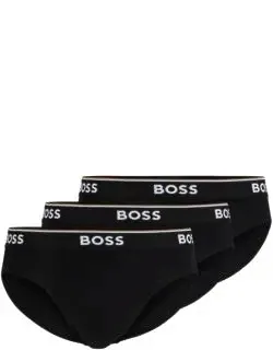 Three-pack Of Stretch-cotton Briefs With Logo Waistbands