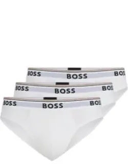 Three-pack Of Stretch-cotton Briefs With Logo Waistbands
