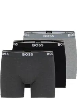 Three-pack Of Stretch-cotton Boxer Briefs With Logos