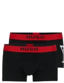 Two-pack Of Stretch-cotton Trunks With Logo Waistbands