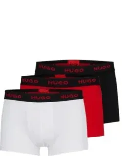 Three-pack Of Logo-waistband Trunks In Stretch Cotton