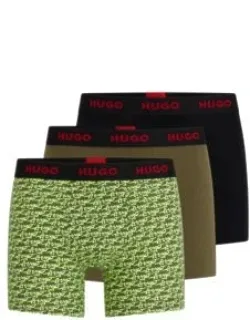 Three-pack Of Stretch-cotton Boxer Briefs With Logo Waistbands