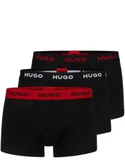 Three-pack Of Logo-waistband Trunks In Stretch Cotton