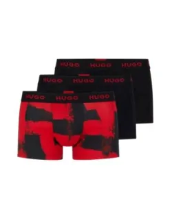 Triple-pack Of Stretch-cotton Trunks With Logo Waistbands