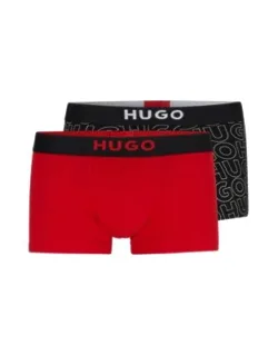 Two-pack Of Stretch-cotton Trunks With Logo Waistbands