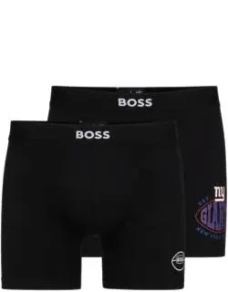 Two-pack Of Boxer Briefs With Collaborative Branding - Giants Underwear And Nightwear