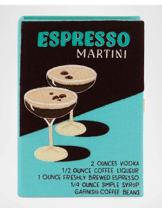 Espresso Martini Book Clutch Bag