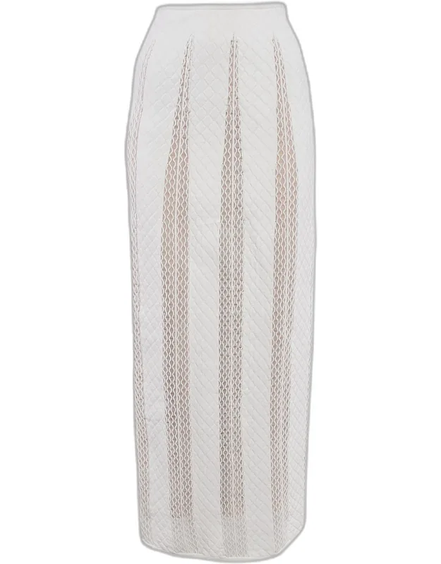 Patterned Knit Long Skirt