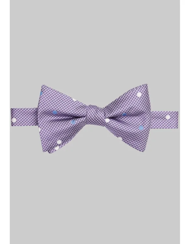 Houndstooth & Dot Pre-tied Bow Tie
