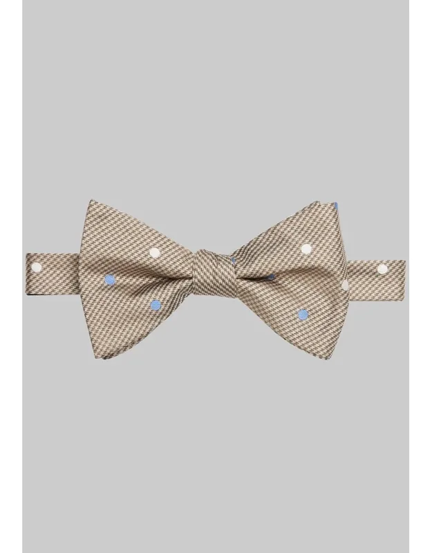 Houndstooth & Dot Pre-tied Bow Tie