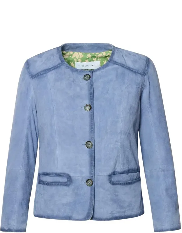 Light Blue Leather Jacket