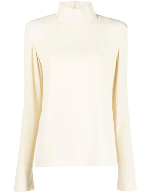 High Neck Zipped Long Sleeve Top
