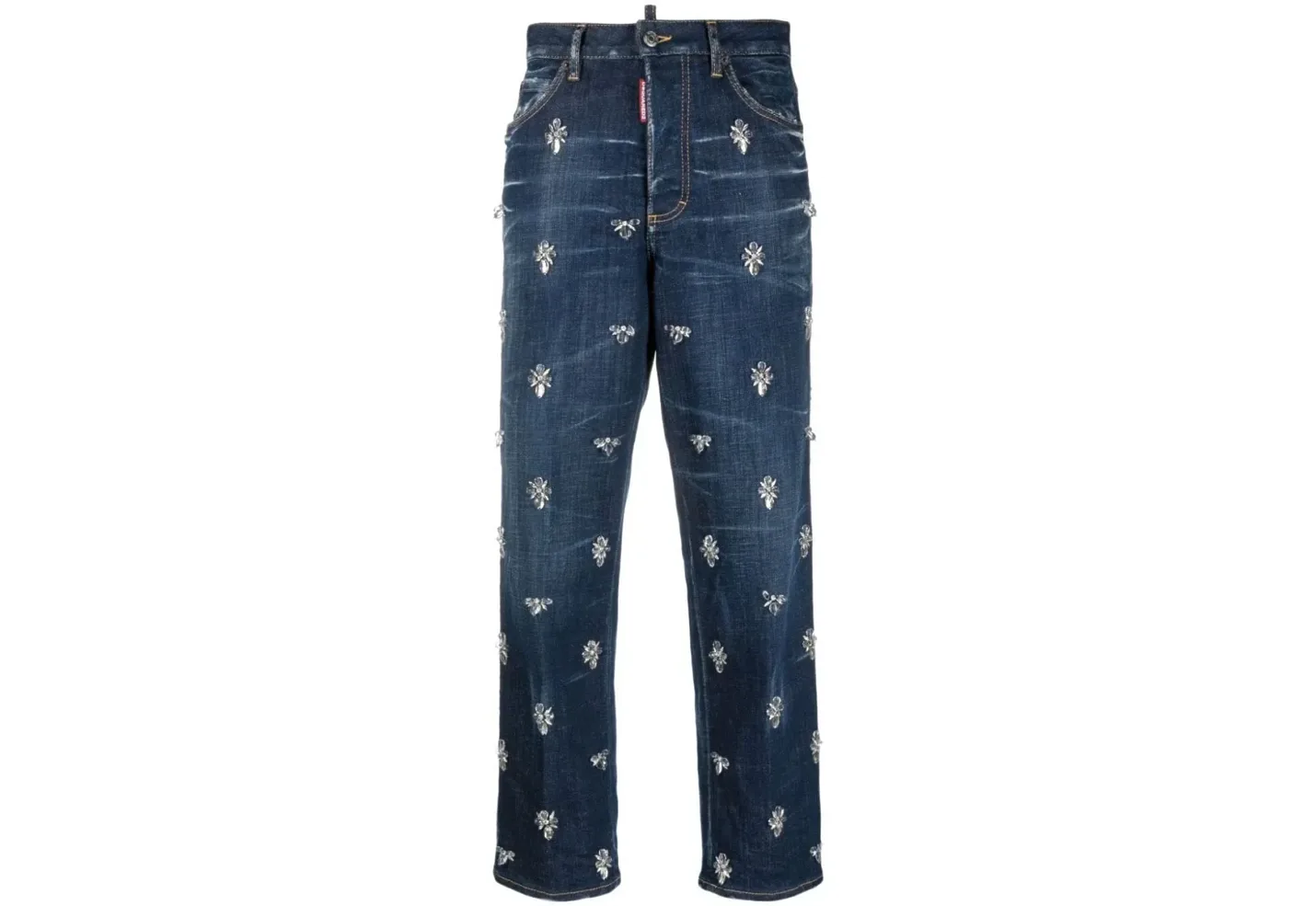 Crystal Flies High-rise Jeans