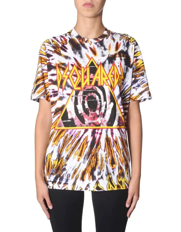 Tie And Dye Print T-shirt Regular Fit 100% Cotton