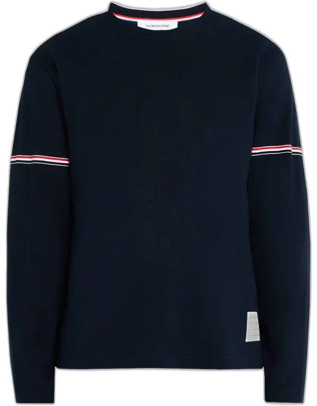 Interlock T-shirt With Rwb Stripes