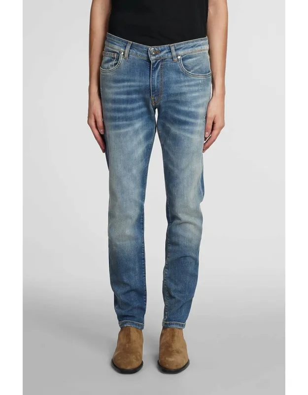 Jeans With Button And Zip Closure, Five Pockets