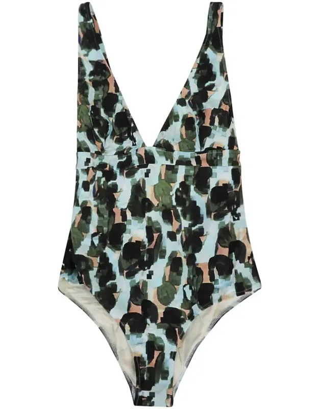 Crossy Printed One-piece Swimsuit