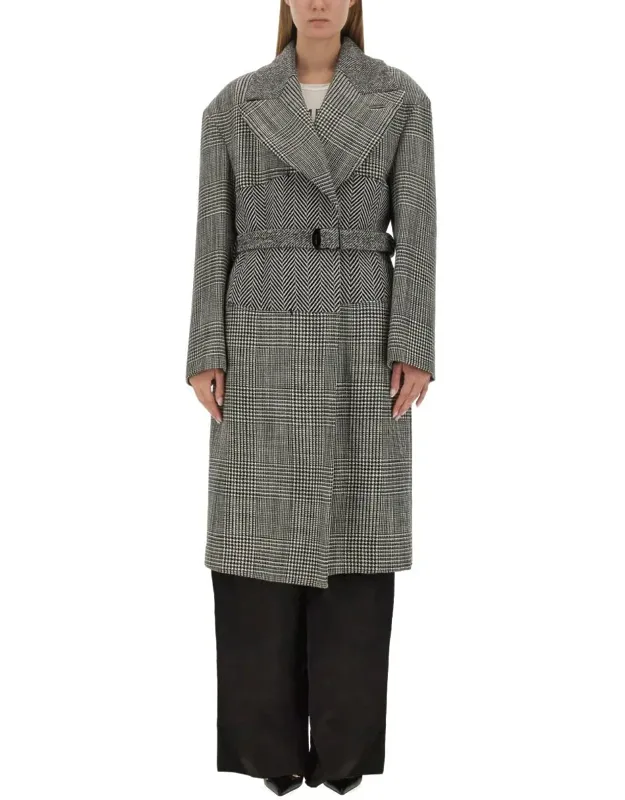 Wool Patchwork Coat