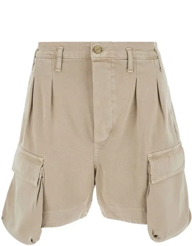 Cargo Bermuda Shorts With Logo Patch