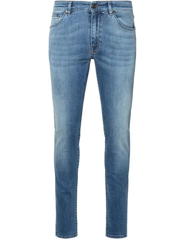 Pt05 Cotton Blend Jeans With Slim Fit And Five Pockets