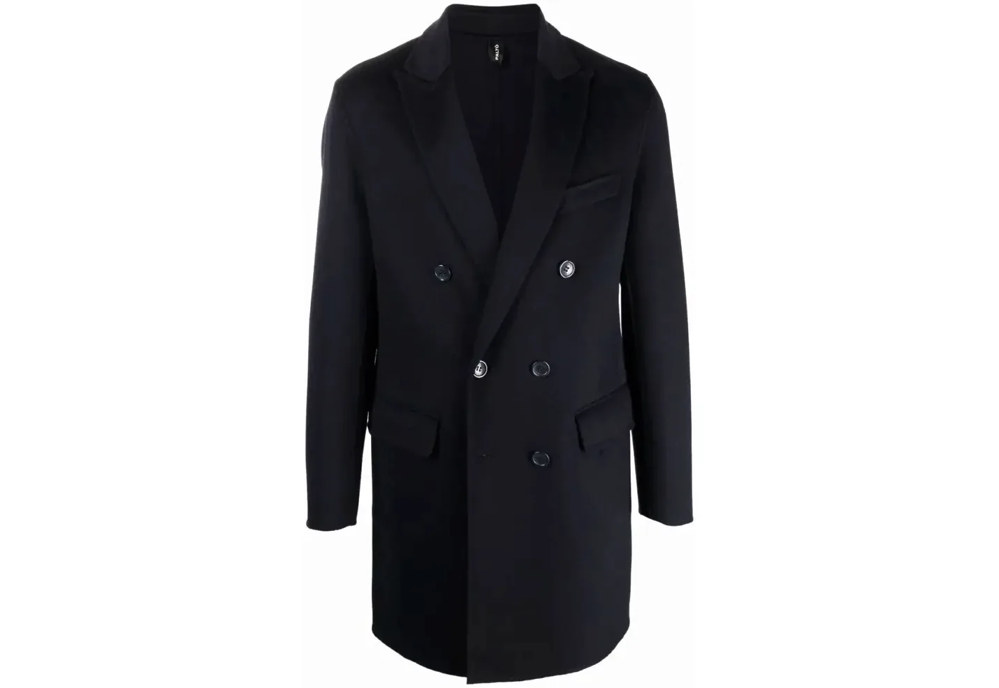 Wool Blend Double Breasted Coat