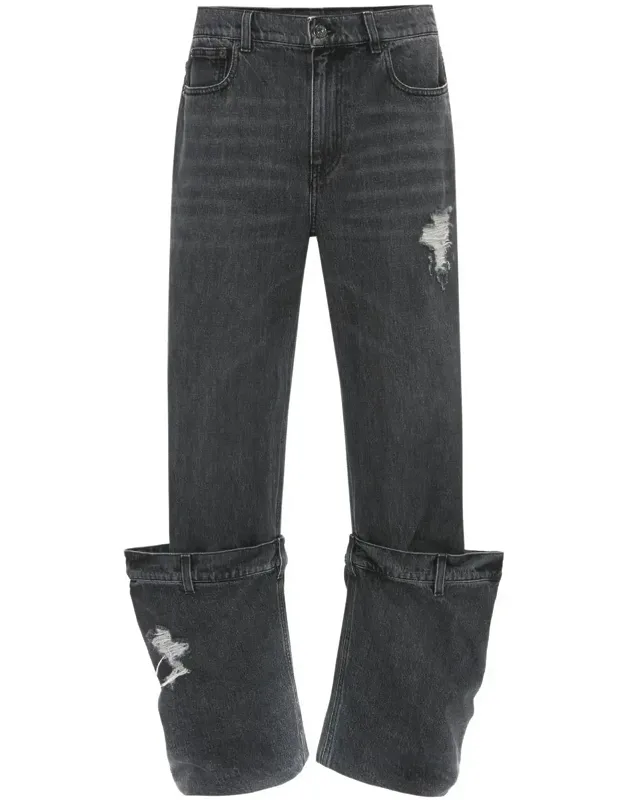 Distressed Bucket Jeans