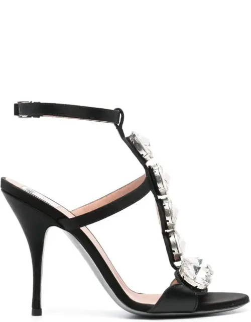 Sandals With Gem Embellishment And Buckle-fastening Ankle Strap