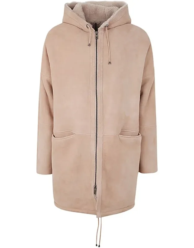 Sheepskin Parka With Hood