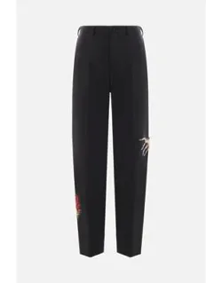 Trousers With Jewel Inserts And Multiple Pockets