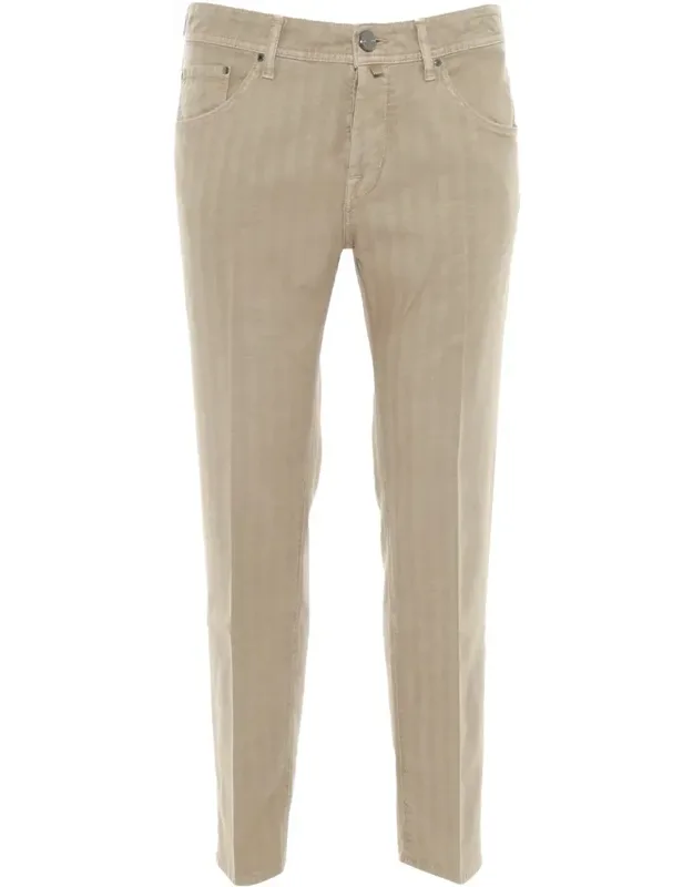 Slim Fit Pants 5 Pocket Cropped Carrot Scott Trousers, Comfortable And Sophisticated