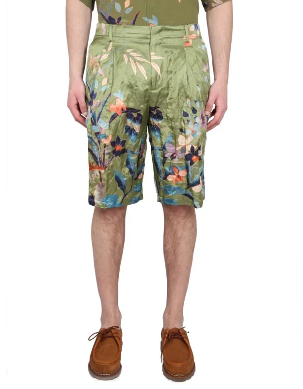 Bermuda Shorts With Floral Print