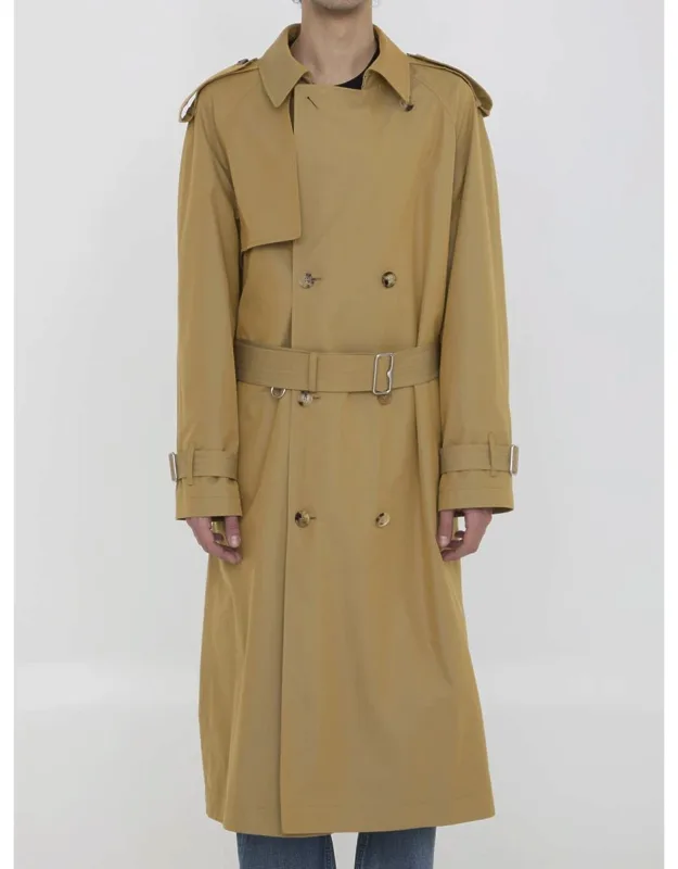 Gabardine Long Trench Coat
