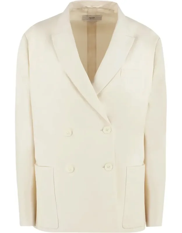 Cotton Double-breasted Blazer