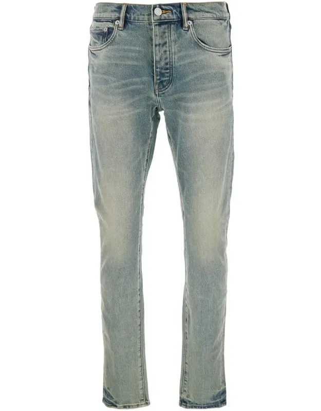 Light Blue Jeans With Belt Loops And Logo Patch On The Rear